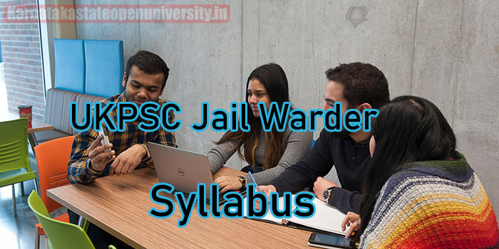 UKPSC Jail Warder Syllabus