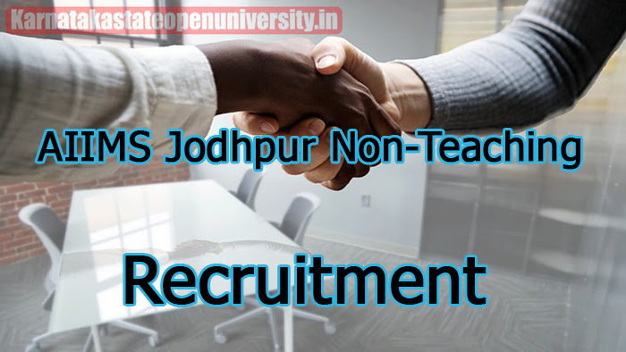 AIIMS Jodhpur Non-Teaching Recruitment 