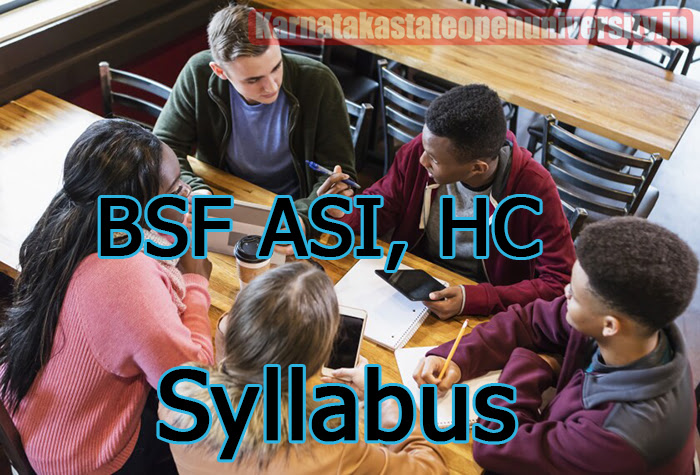 BSF ASI, HC Syllabus