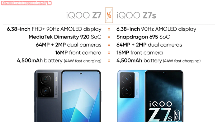Comparing iQOO Z7 and iQOO Z7s
