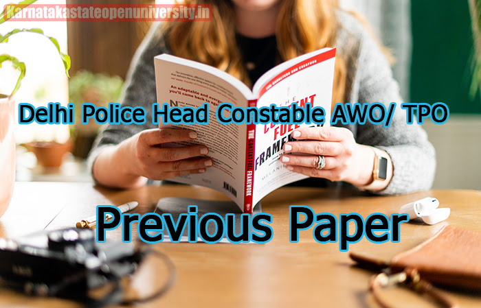 Delhi Police Head Constable AWO TPO Previous Paper