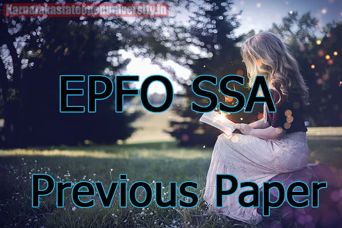 EPFO SSA Previous Paper 