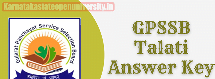 GPSSB Talati Final Answer Key