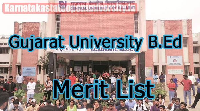 Gujarat University B.Ed Merit List
