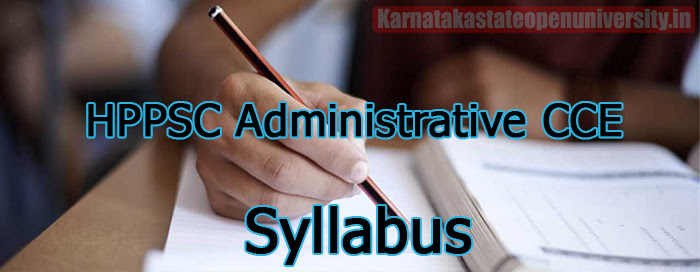 HPPSC Administrative CCE Syllabus