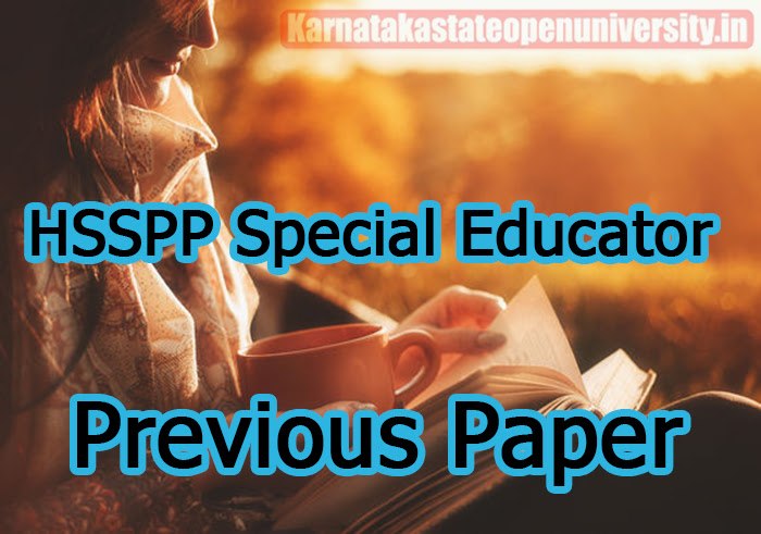HSSPP Special Educator Previous Paper