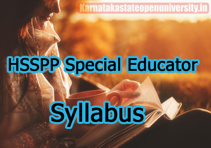 HSSPP Special Educator Syllabus