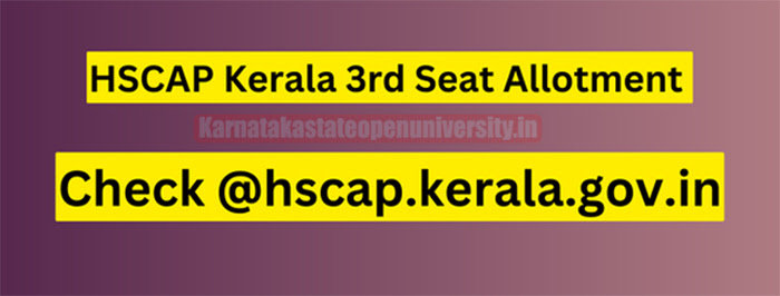 Hscap.kerala.gov.in 3rd Allotment Result