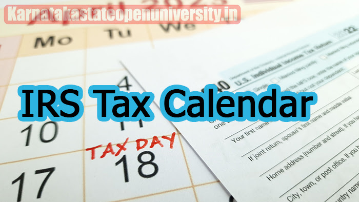 IRS Tax Calendar 