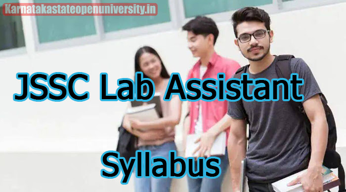 JSSC Lab Assistant Syllabus