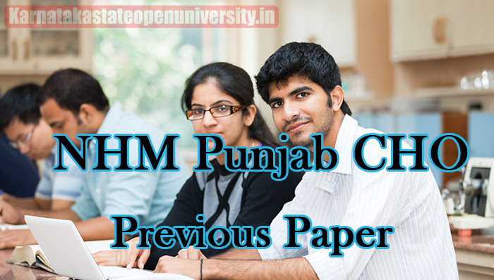 NHM Punjab CHO Previous Paper