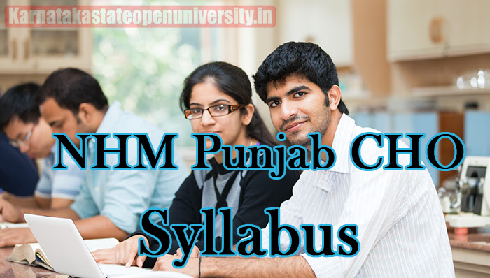 NHM Punjab CHO Syllabus 