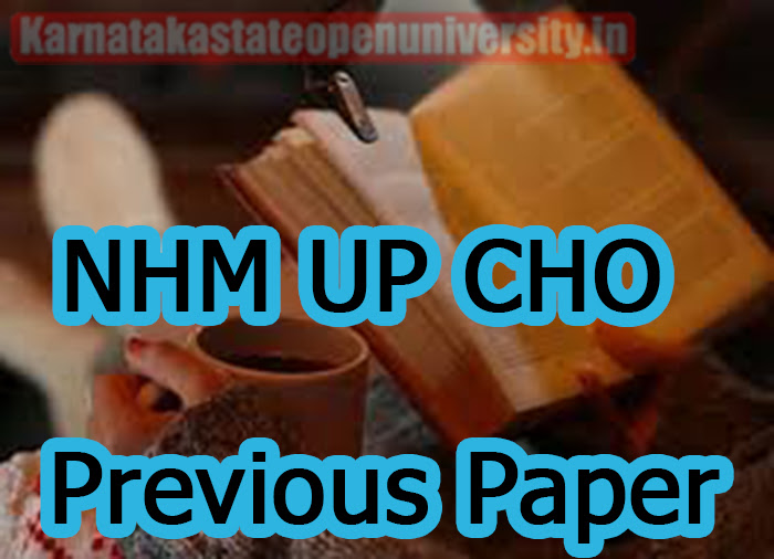 NHM UP CHO Previous Paper