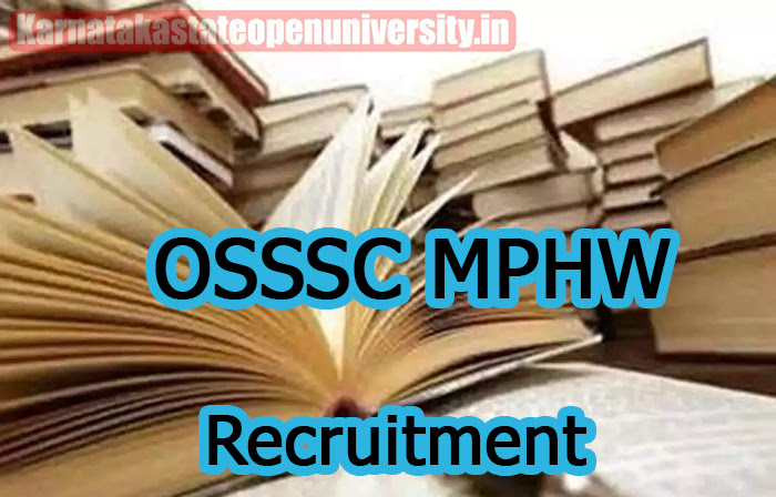 OSSSC MPHW Recruitment 