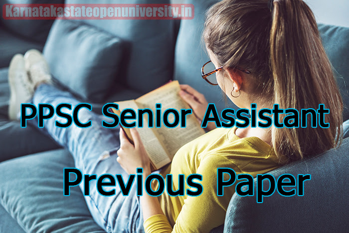 PPSC Senior Assistant Previous Paper