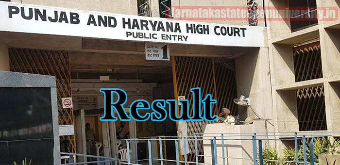 Punjab and Haryana High Court Clerk Result