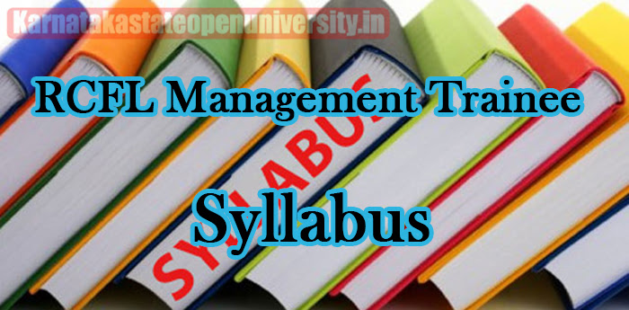 RCFL Management Trainee Syllabus 