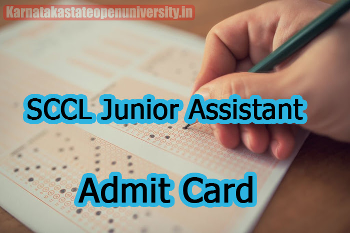 SCCL Junior Assistant Admit Card