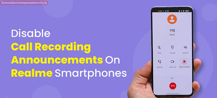 Stop Call Recording Announcement On Realme Smartphones