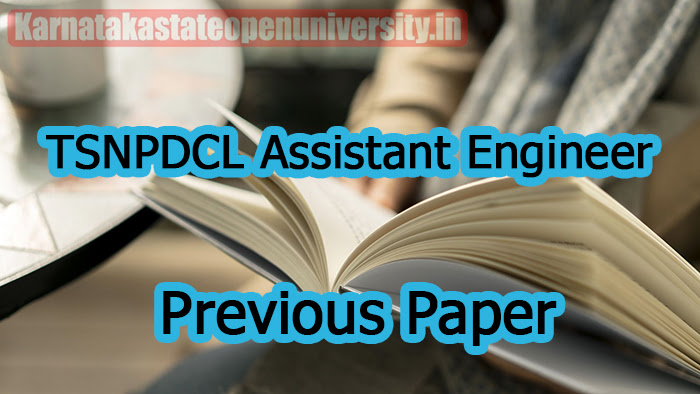 TSNPDCL Assistant Engineer Previous Paper