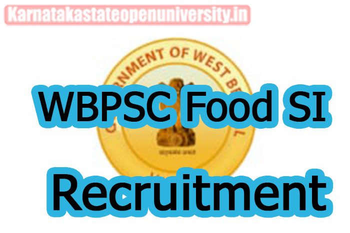 WBPSC Food SI Recruitment 