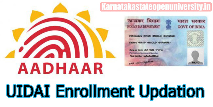 Aadhaar UIDAI Enrollment Updation