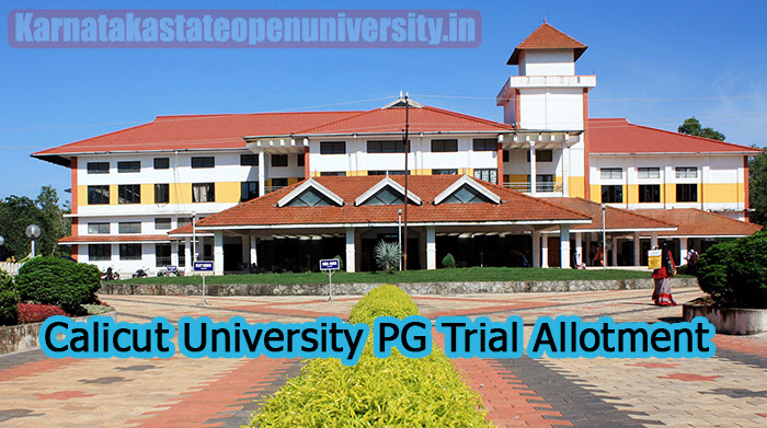 Calicut University PG Trial Allotment 