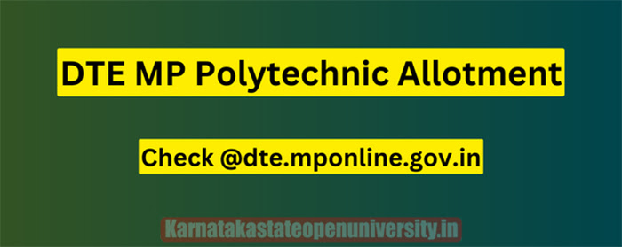 DTE MP Polytechnic Allotment 