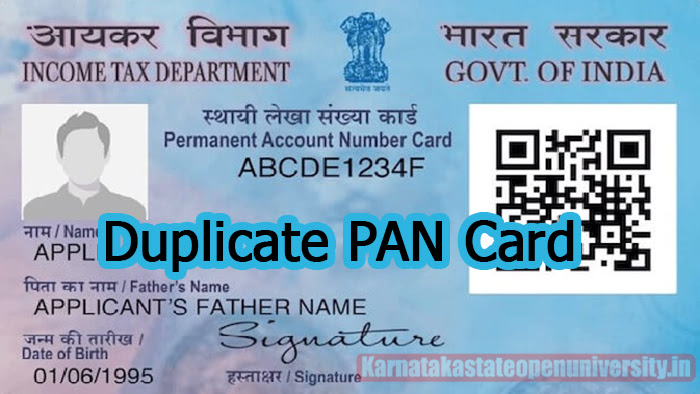 Duplicate PAN Card