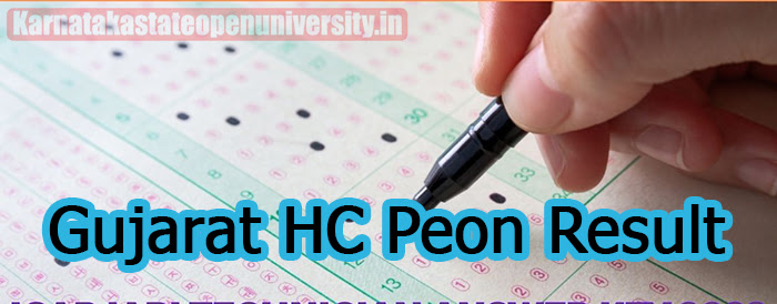 Gujarat HC Peon Result 