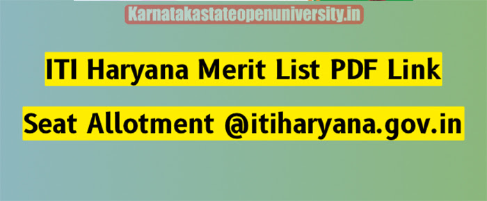 Haryana ITI Merit List 
