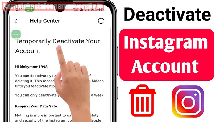 How To Deactivate Instagram Account In 