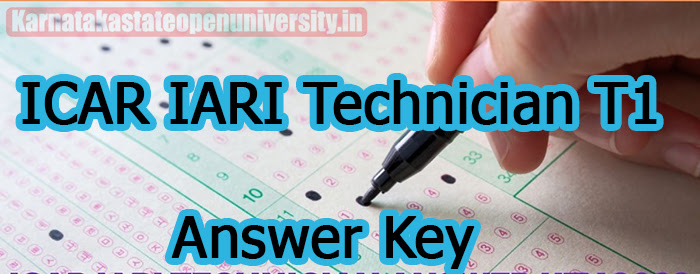 ICAR IARI Technician T1 Answer Key 