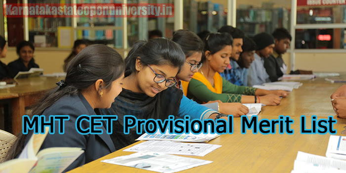 MHT CET Provisional Merit List 