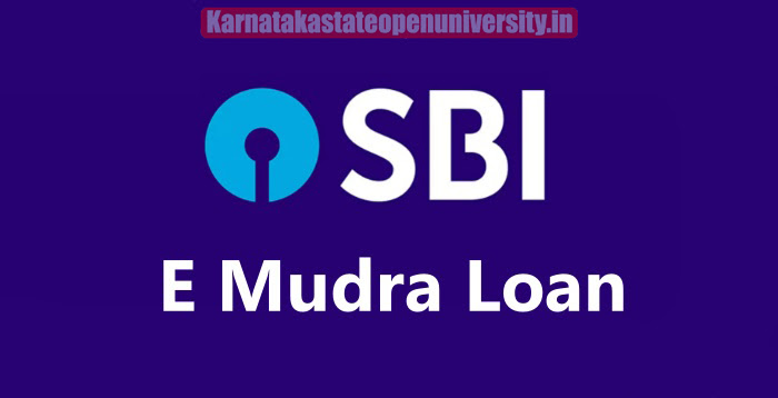 SBI E Mudra Loan Apply Online 
