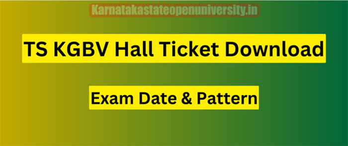TS KGBV Hall Ticket