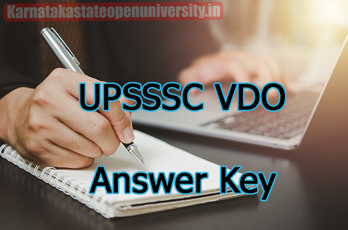 UPSSSC VDO Answer Key 