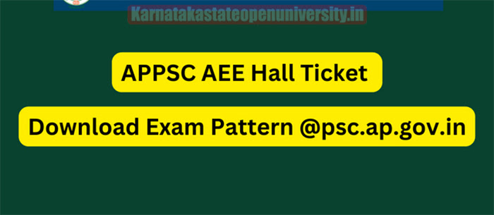 APPSC AEE Hall Ticket 