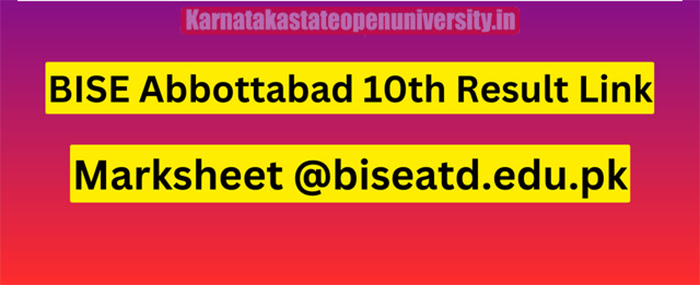 BISE Abbottabad 10th Result 