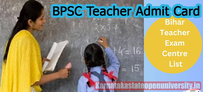 BPSC Teacher Admit Card 2023