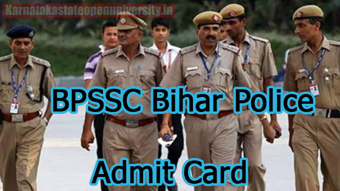 BPSSC Bihar Police Admit Card 