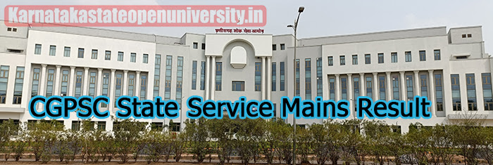 CGPSC State Service Mains Result 2023