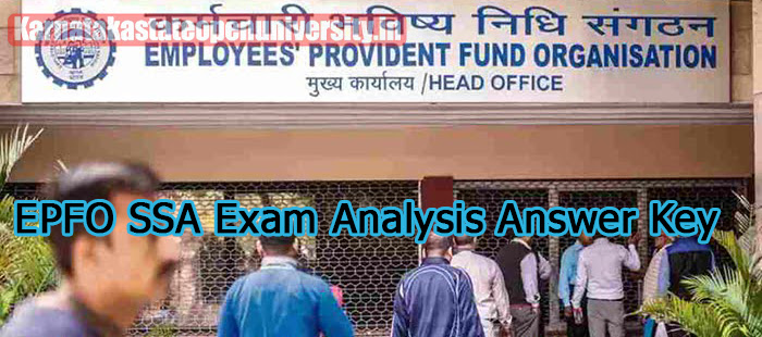 EPFO SSA Exam Analysis Answer Key 2023