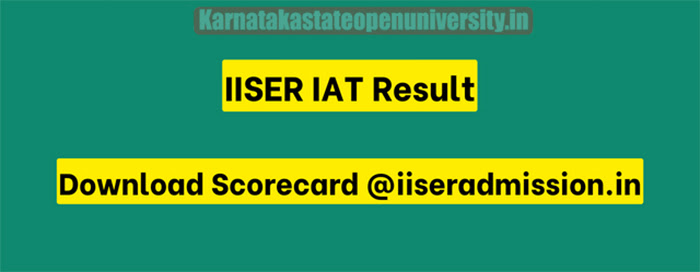 IISER IAT Result 2023