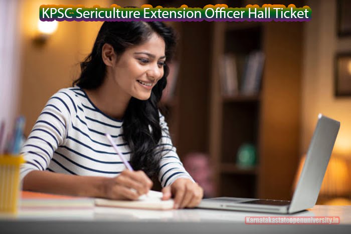 KPSC Sericulture Extension Officer Hall Ticket