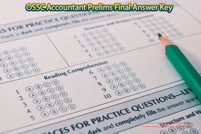 OSSC Accountant Prelims Final Answer Key