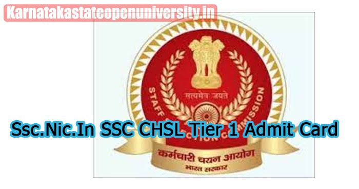 Ssc.Nic.In SSC CHSL Tier 1 Admit Card