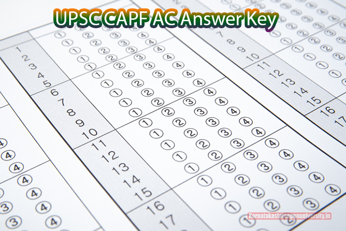 UPSC CAPF AC Answer Key