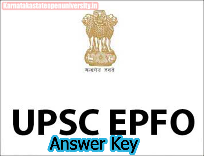 UPSC EPFO Answer Key 2023