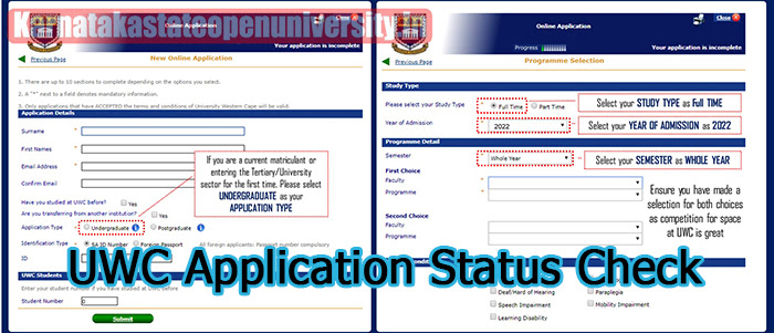 UWC Application Status Check 2023